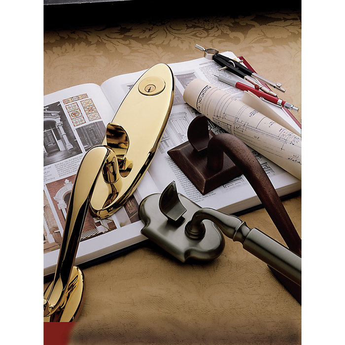 Baldwin Canterbury Handleset with Single Cylinder Deadbolt and Door and